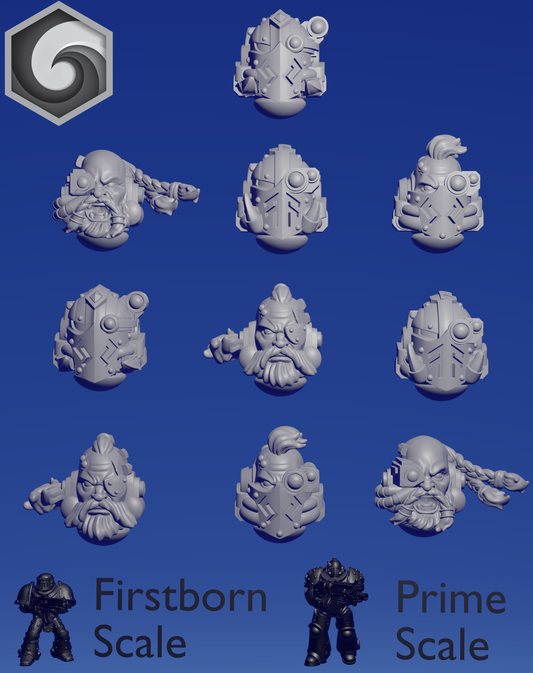 Primal Hound Head Set E x 10 ~  Greytide Studio image 0