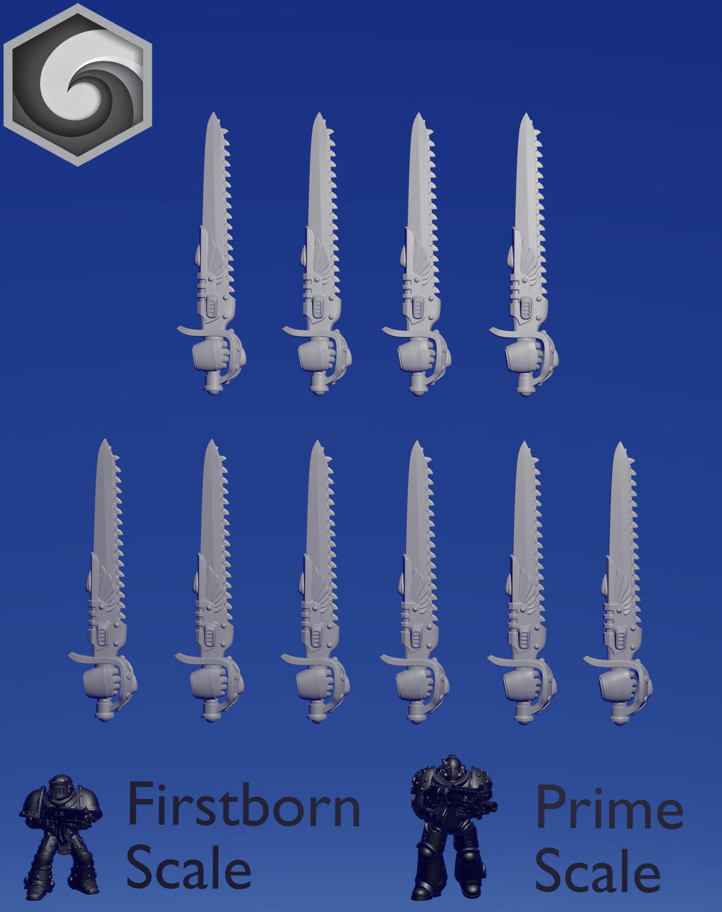 Crimson Lords Chainsword E x 10 ~ Greytide Studio image 0