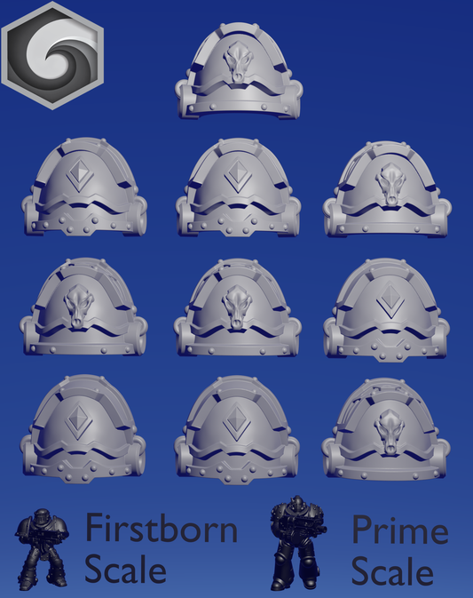 Primal Hound Shoulderpad D x 10 ~  Greytide Studio image 0