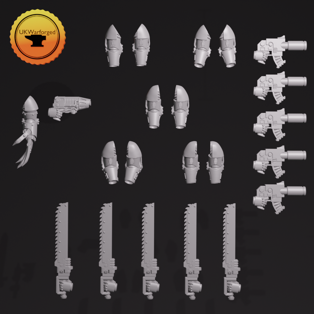M6 Assault Arms - chainsword ~ Helforged Minis image 0