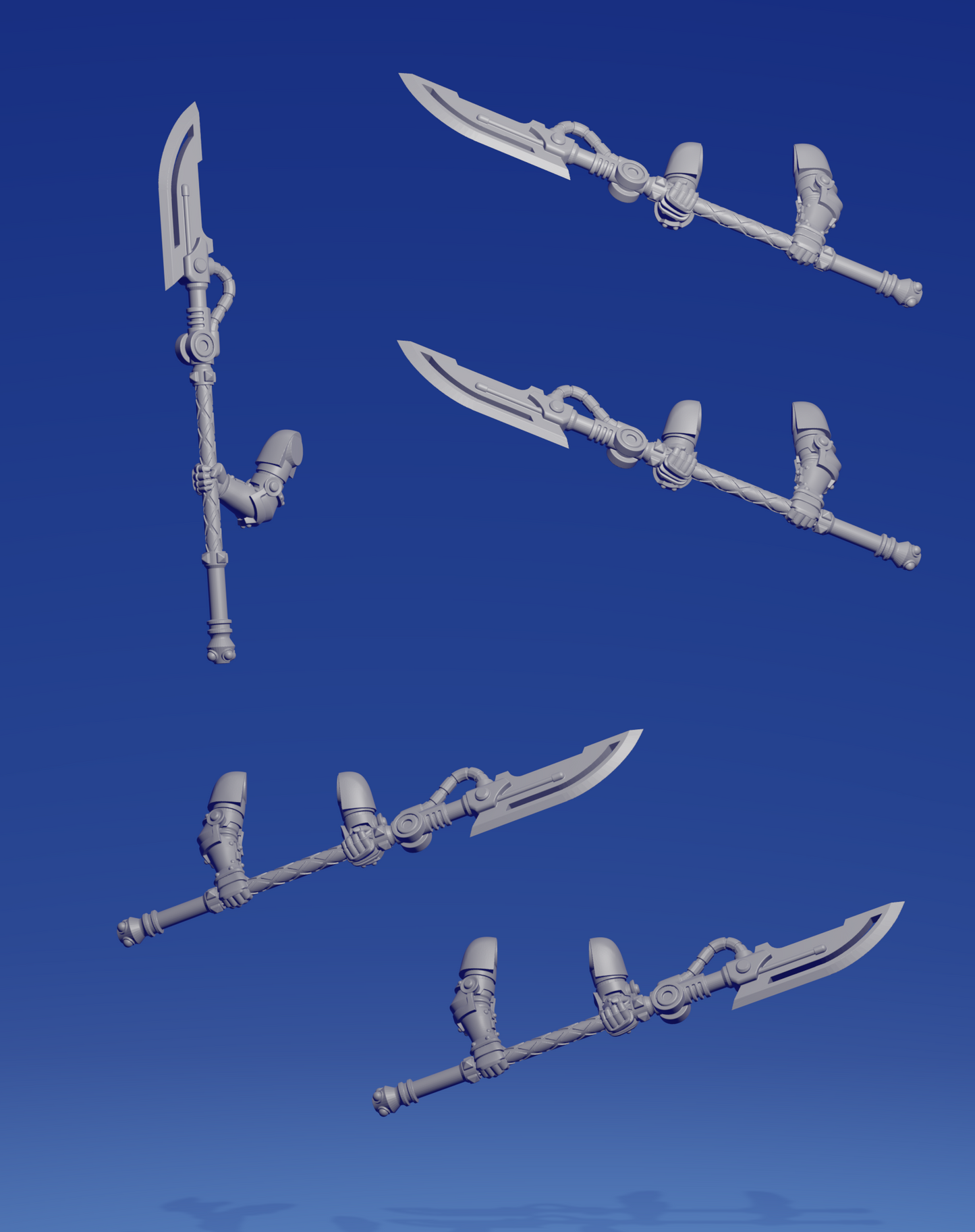 Two-handed power halberds x 5 ~ Greytide Studio