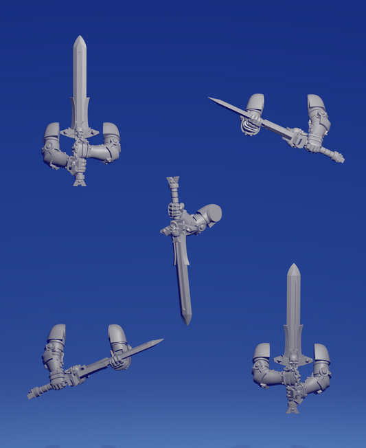Two-handed power sword A x 5 ~  Greytide Studio