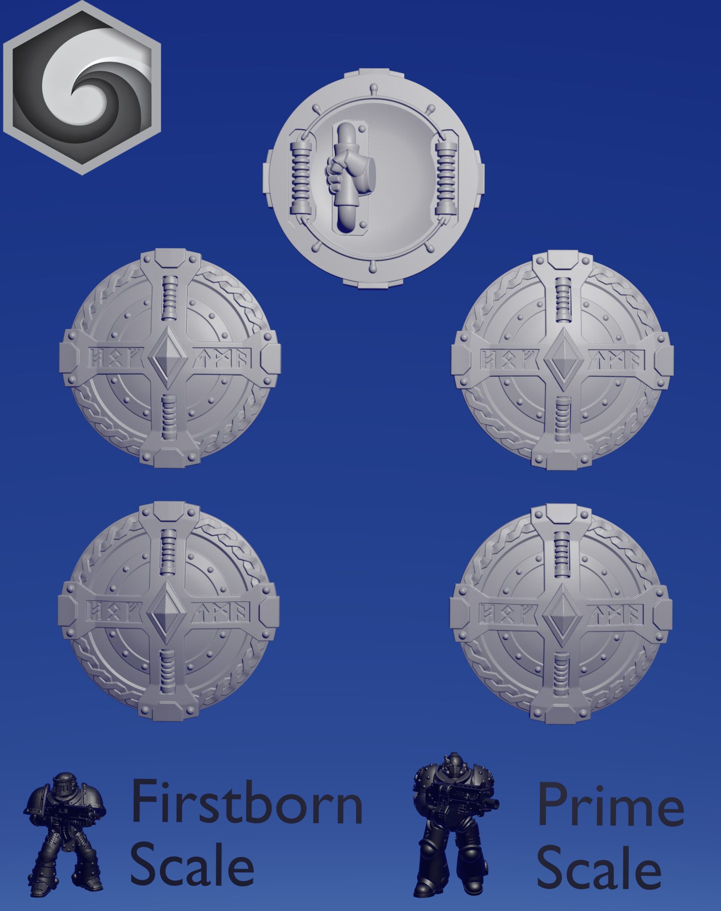 Primal Hound Shield E x 5 ~ Greytide Studio image 0