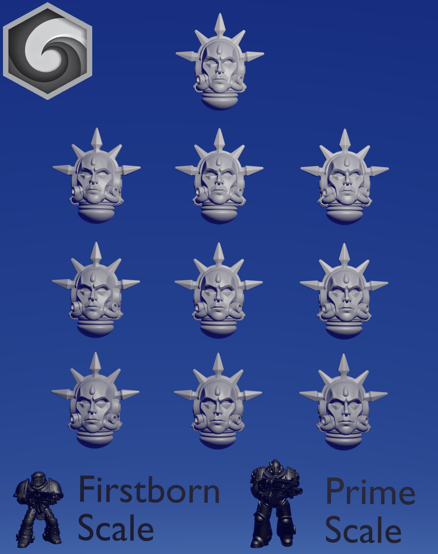 Crimson Lords Helmet B x 10 ~ Greytide Studio image 0