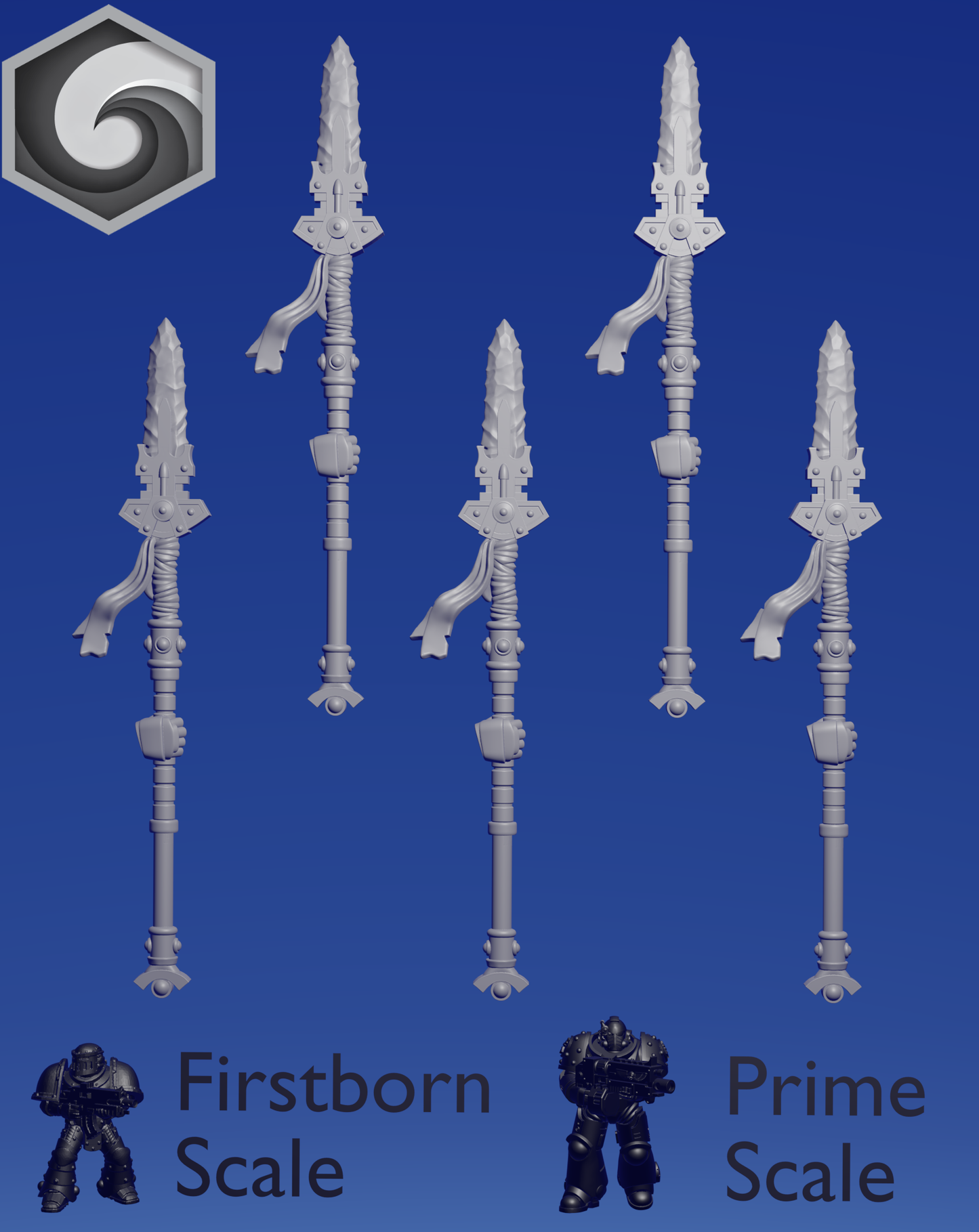 Primal Hound Right Spear A x 5 ~ Greytide Studio image 0