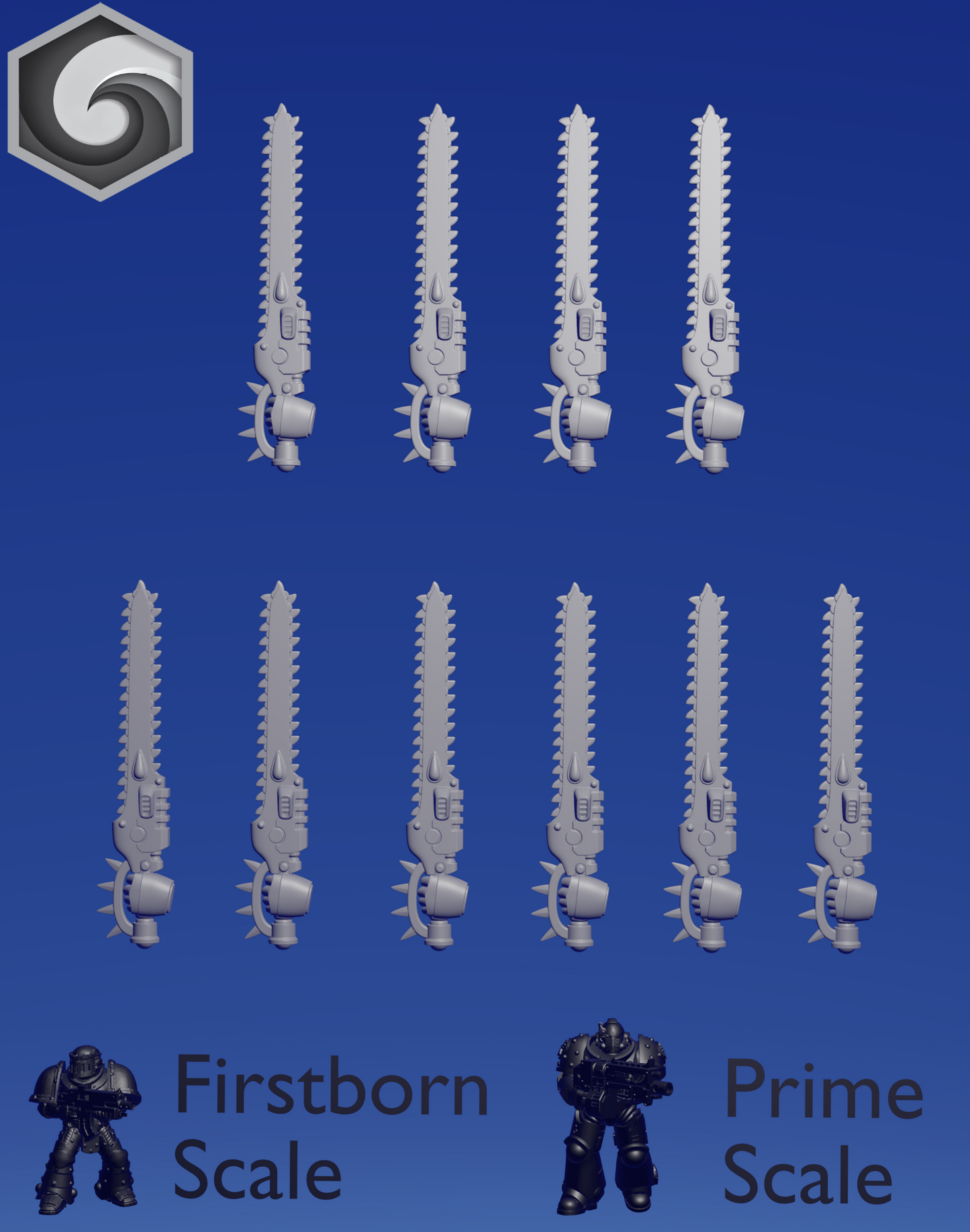 Crimson Lords Chainsword B x 10 ~ Greytide Studio image 2