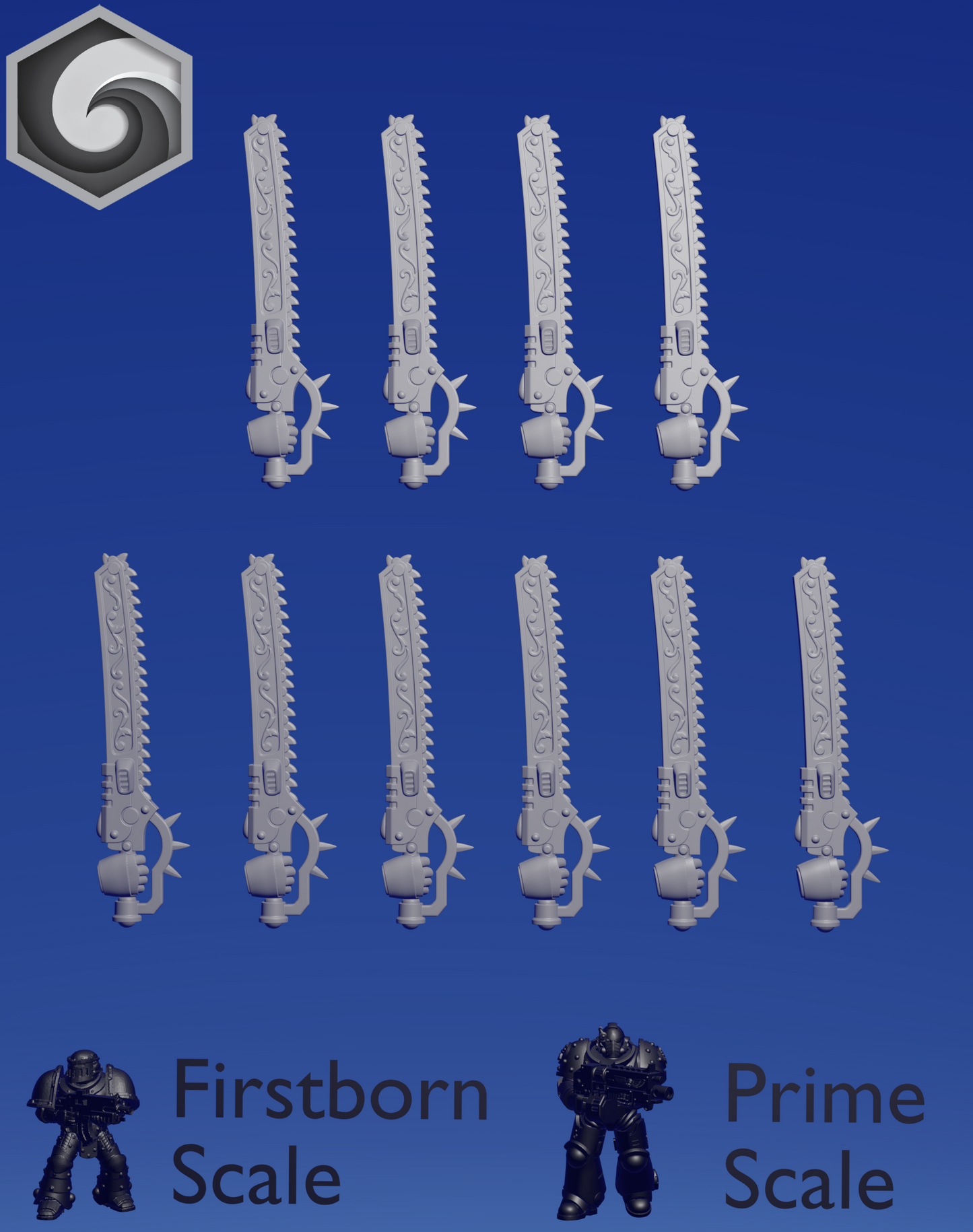 Crimson Lords Chainsword C x 10 ~ Greytide Studio image 0
