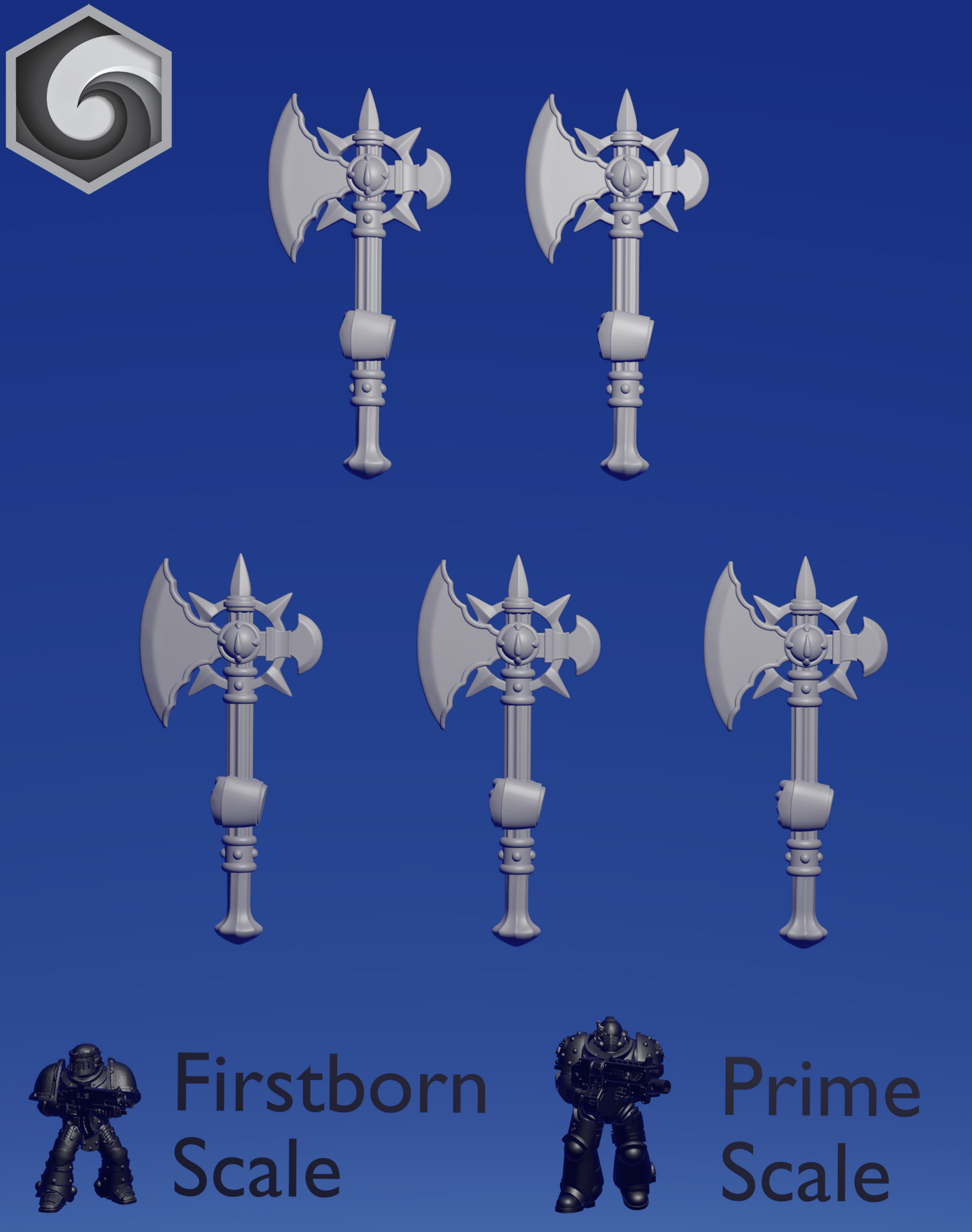 Crimson Lords Power Axe C x 5 ~ Greytide Studio image 2