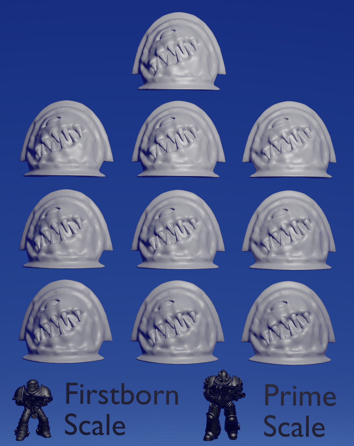Corrupt Shoulderpad D x 10 ~ Helforged Minis image 0