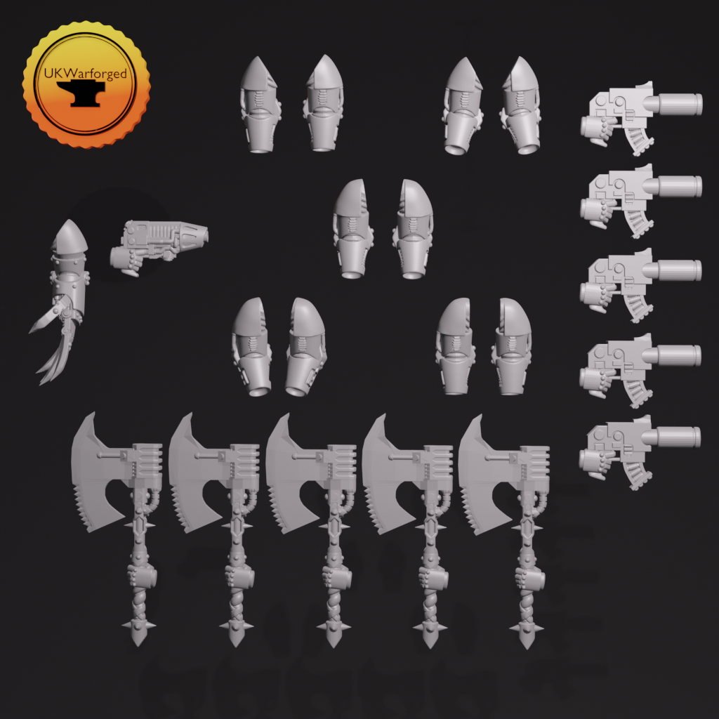 M6 Assault Arms - poweraxe ~ Helforged Minis image 0