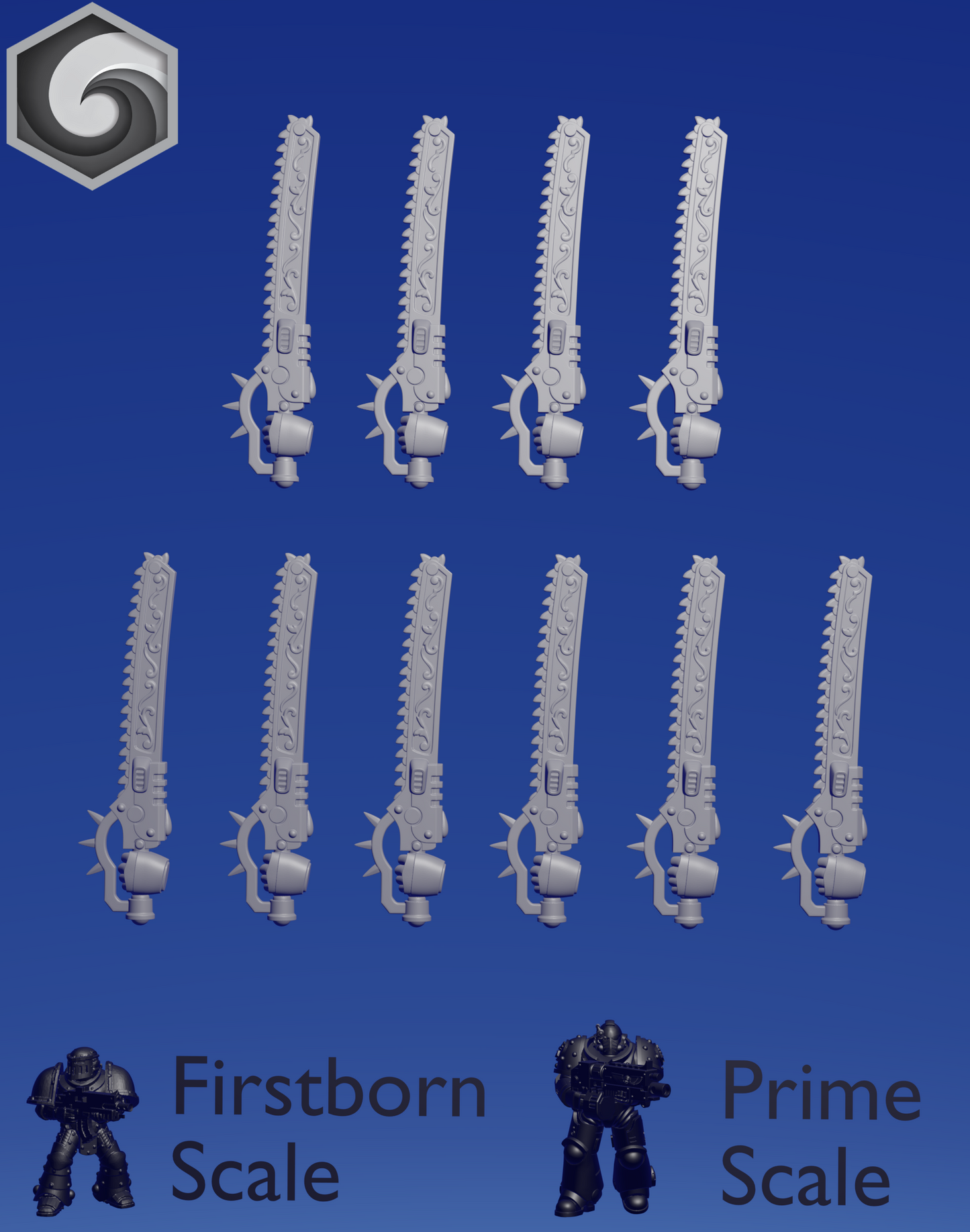 Crimson Lords Chainsword C x 10 ~ Greytide Studio image 2