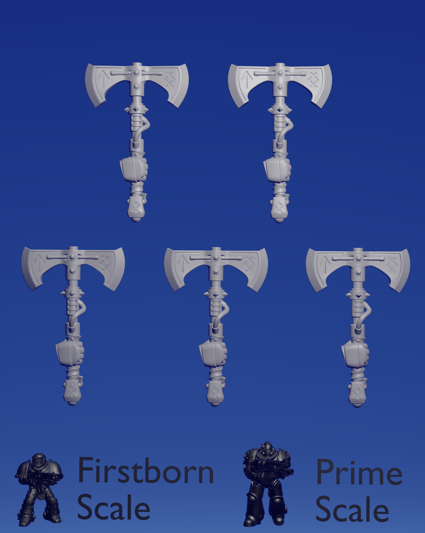 Primal Hound Right Axe B x 5 ~ Greytide Studio image 0