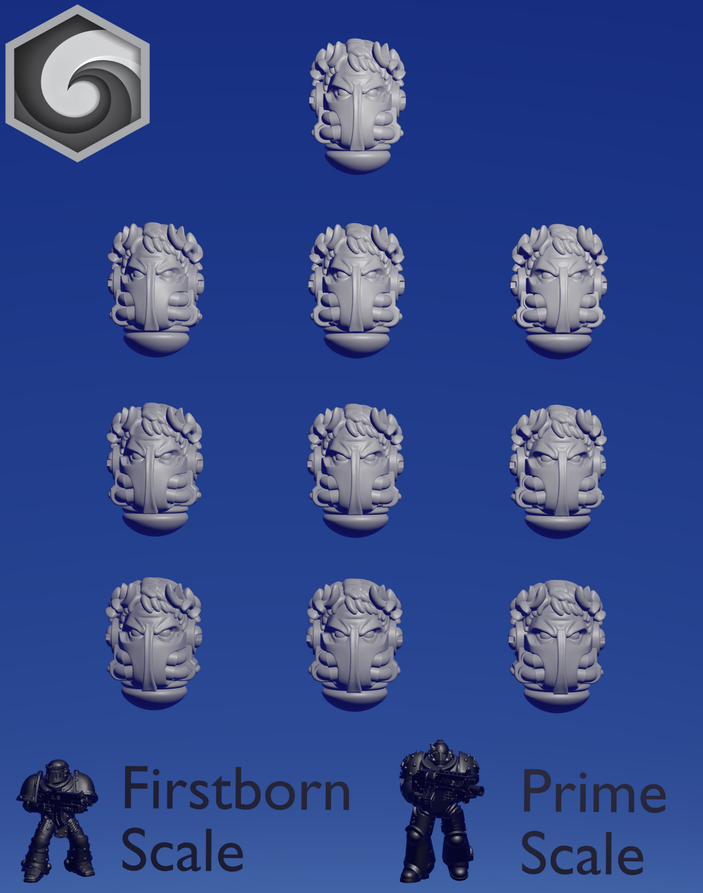 Crimson Lords Helmet A x 10 ~ Greytide Studio image 0