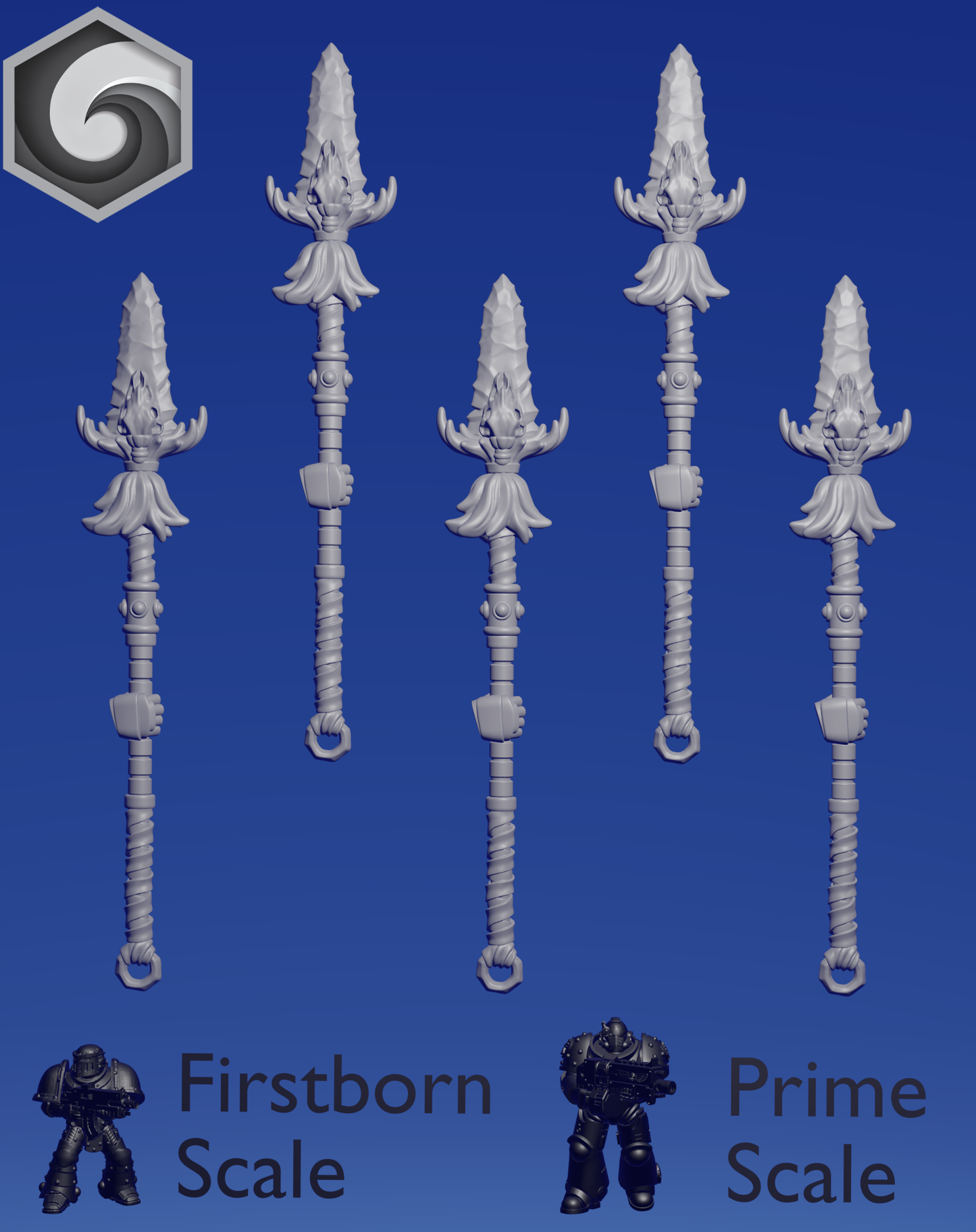Primal Hound Right Spear B x 5 ~ Greytide Studio image 0