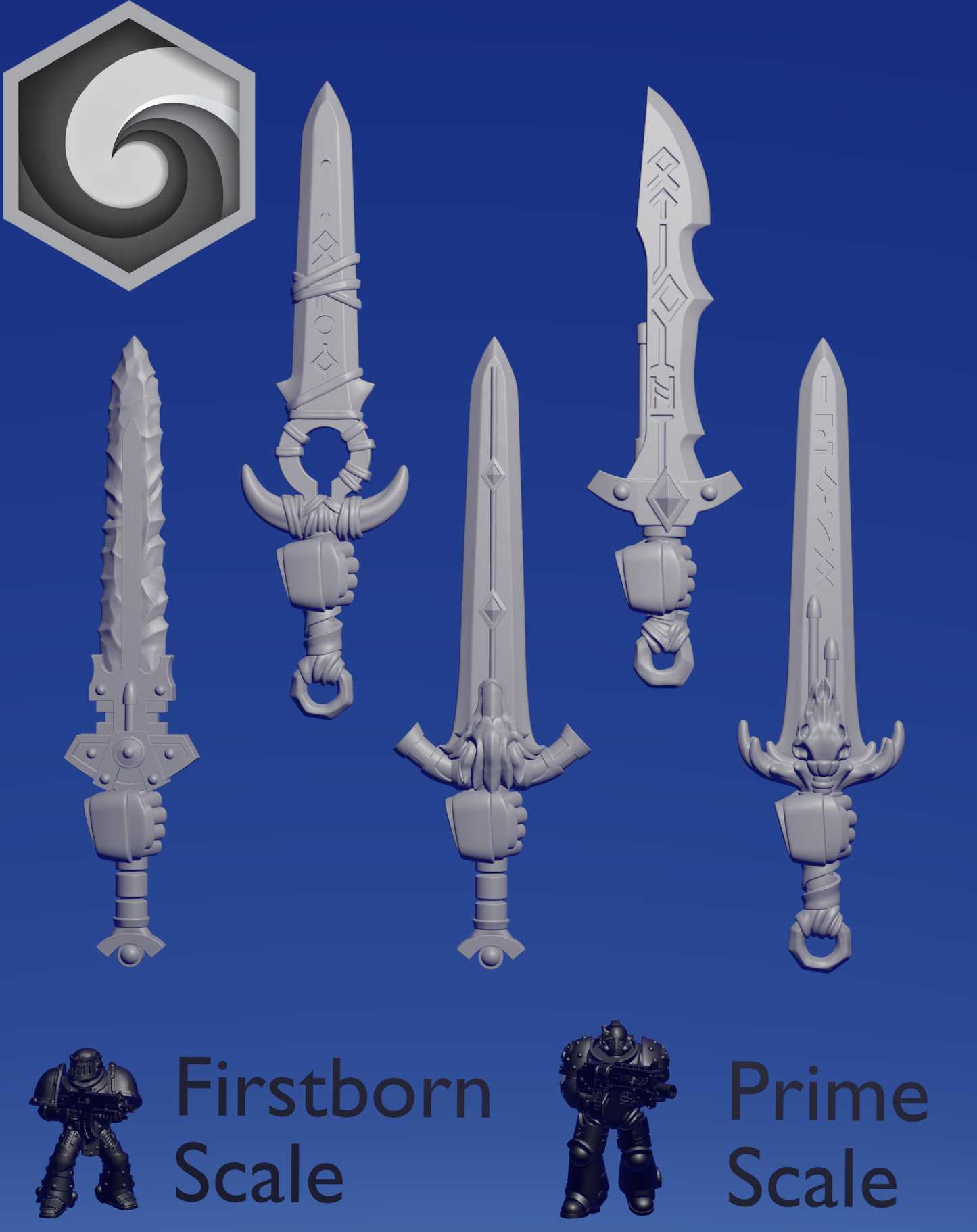 Primal Hound Right Sword Mixed x 5 ~ Greytide Studio image 0