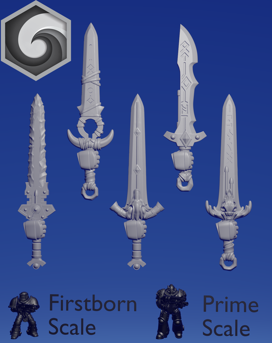 Primal Hound Right Sword Mixed x 5 ~  Greytide Studio image 0