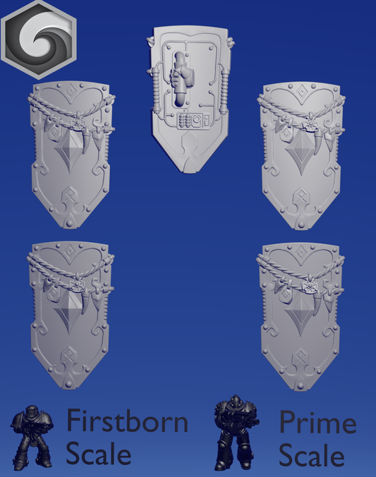 Primal Hound Shield B x 5 ~  Greytide Studio image 0