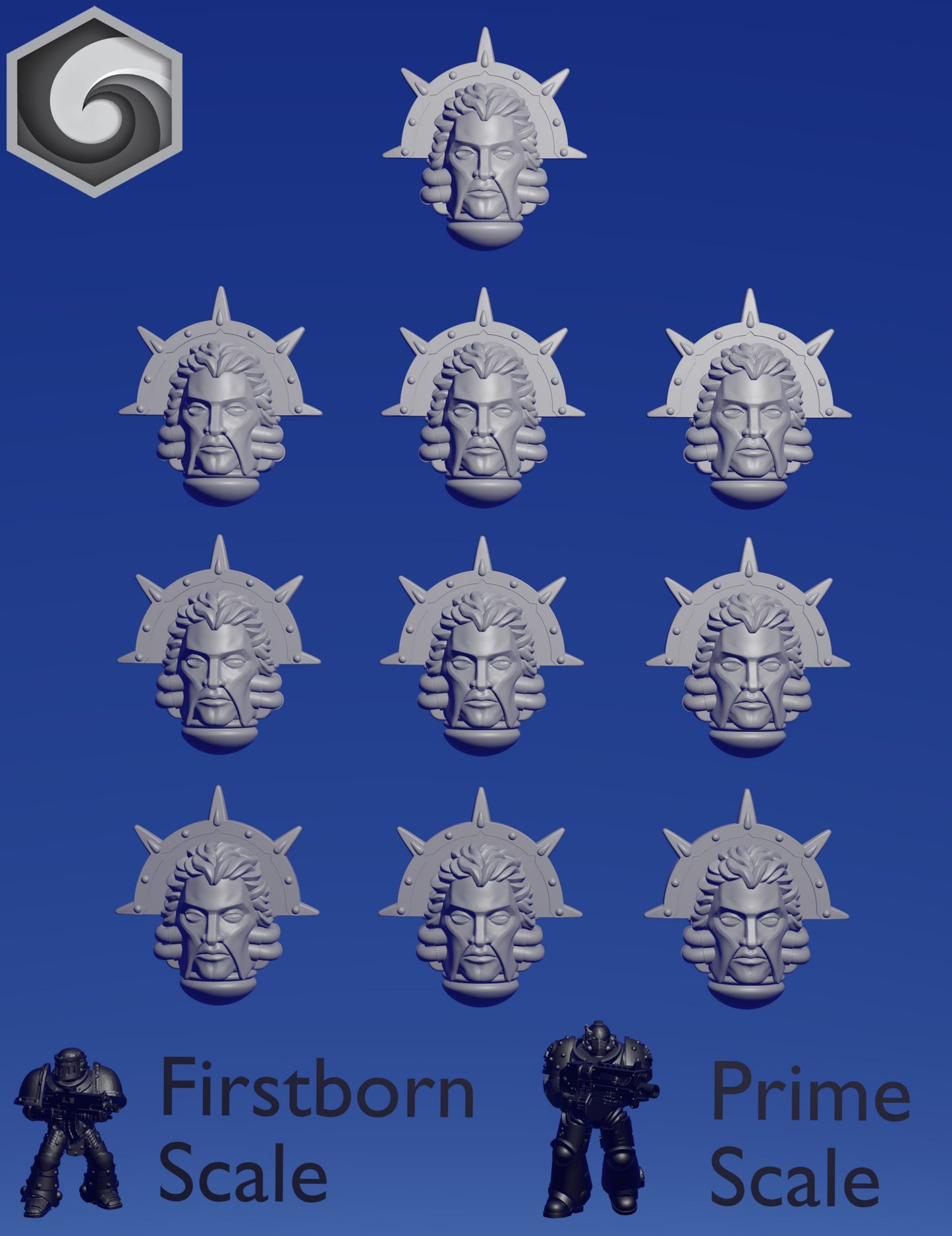 Crimson Lords Helmet D x 10 ~ Greytide Studio image 0