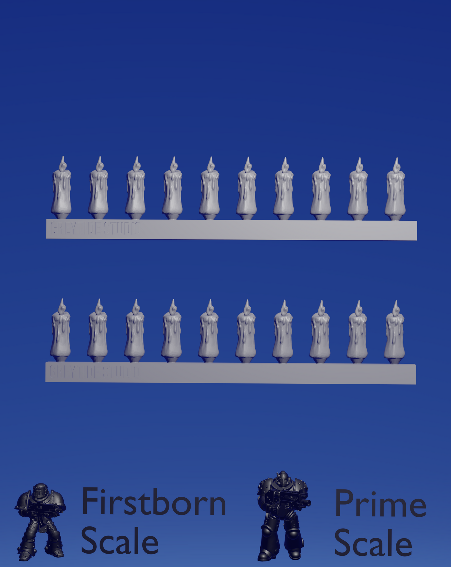 Decorative Candles E x 20 ~ Greytide Studio image 0