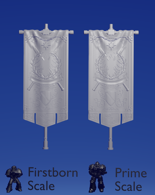 Raven Knight War Banner x 2 ~  Hydra Workshop image 0