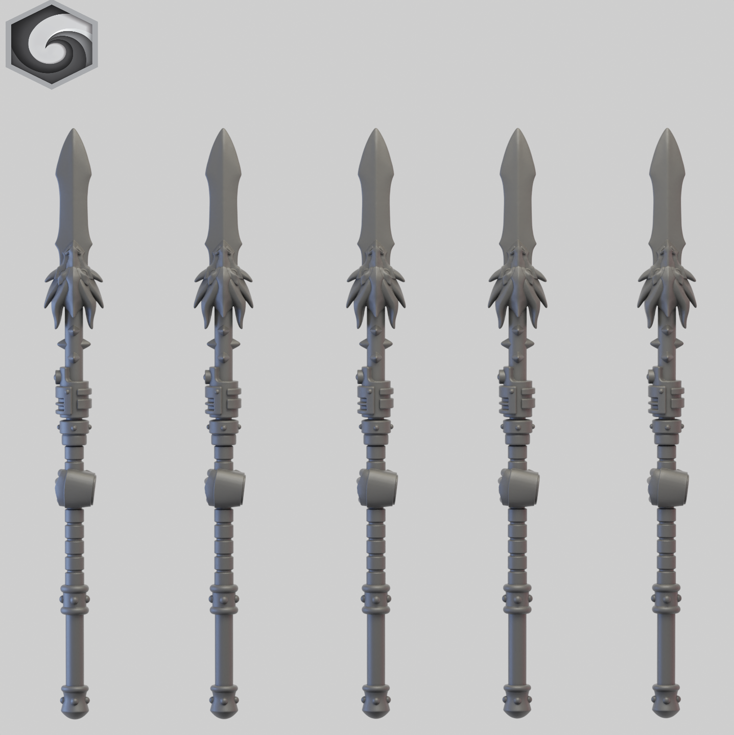 Anvil Warden Power Spear C x 5 ~ Greytide Studio
