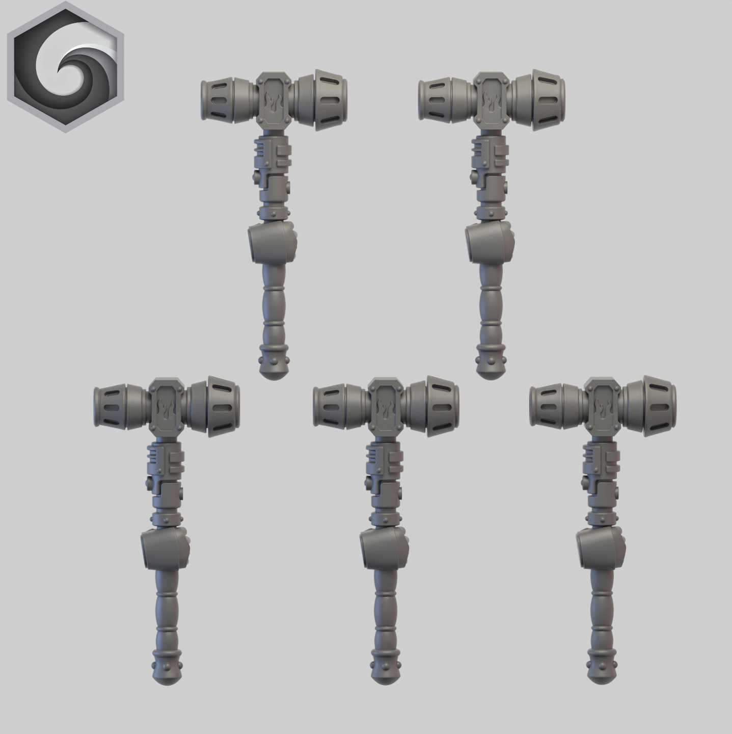 Anvil Warden Thunder Hammer B x 5 ~ Greytide Studio
