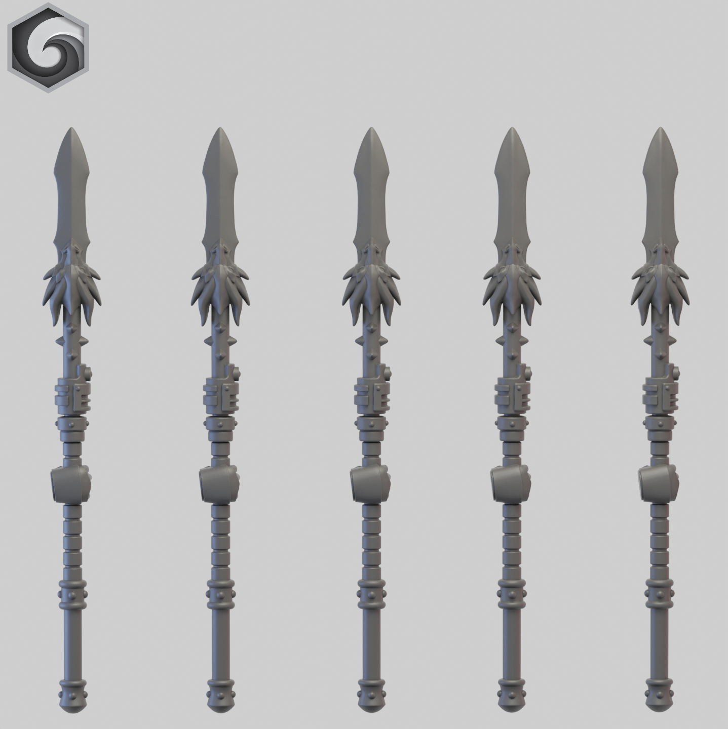 Anvil Warden Power Spear C x 5 ~ Greytide Studio