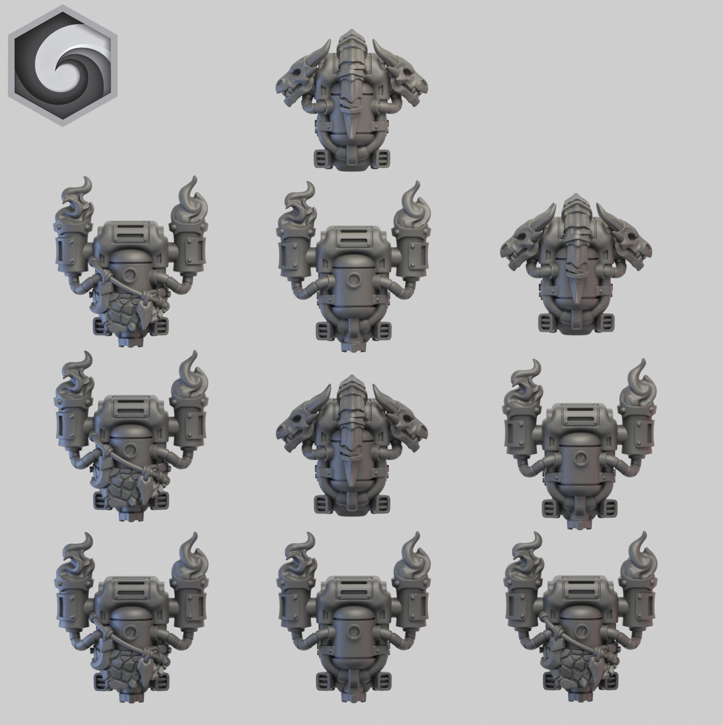 Anvil Warden Backpack A x 10 ~ Greytide Studio