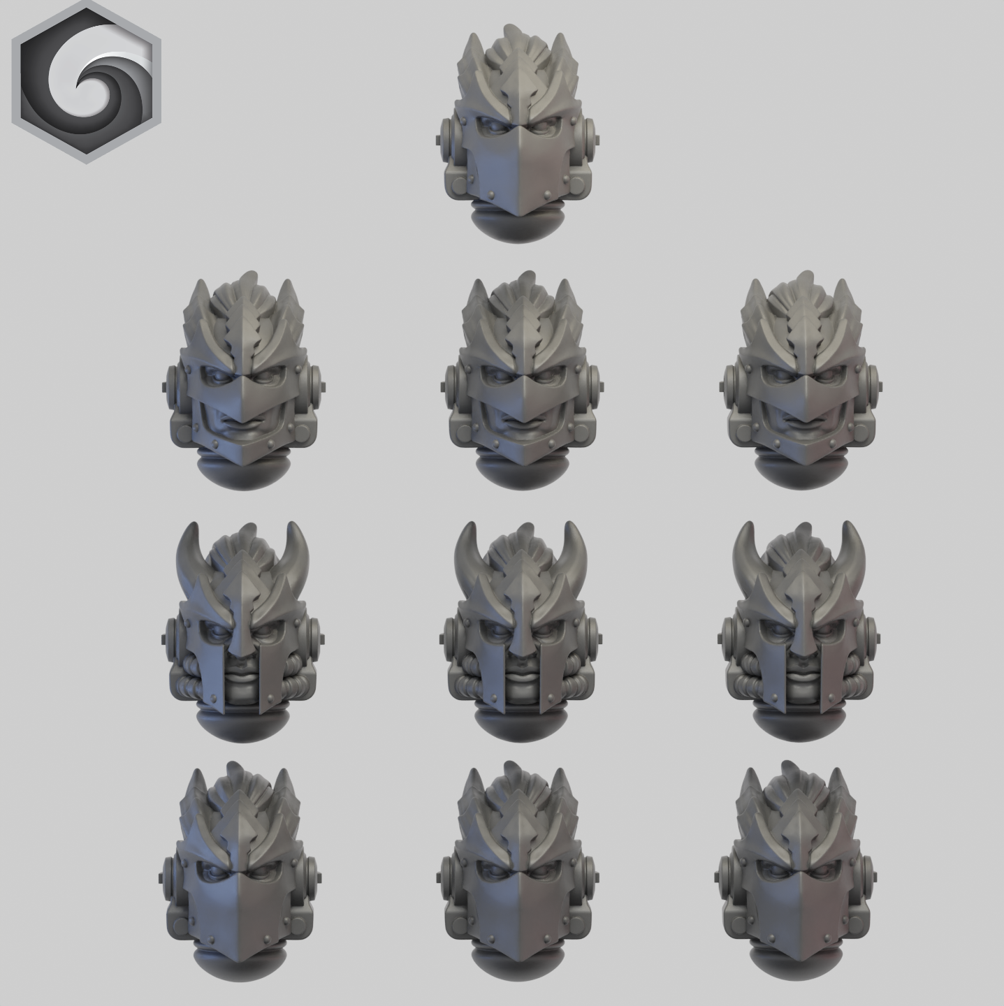 Anvil Warden Helmet D x 10 ~ Greytide Studio