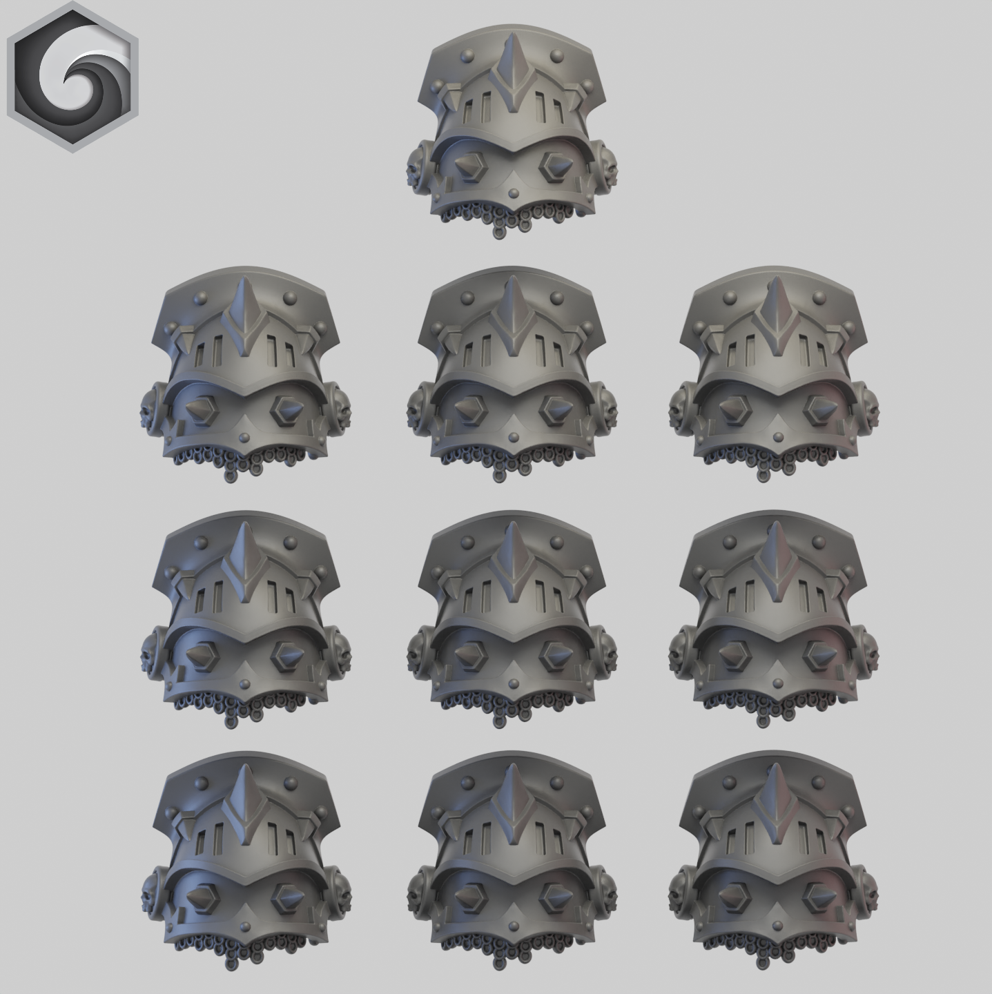 Anvil Warden Shoulderpad O x 10 ~ Greytide Studio