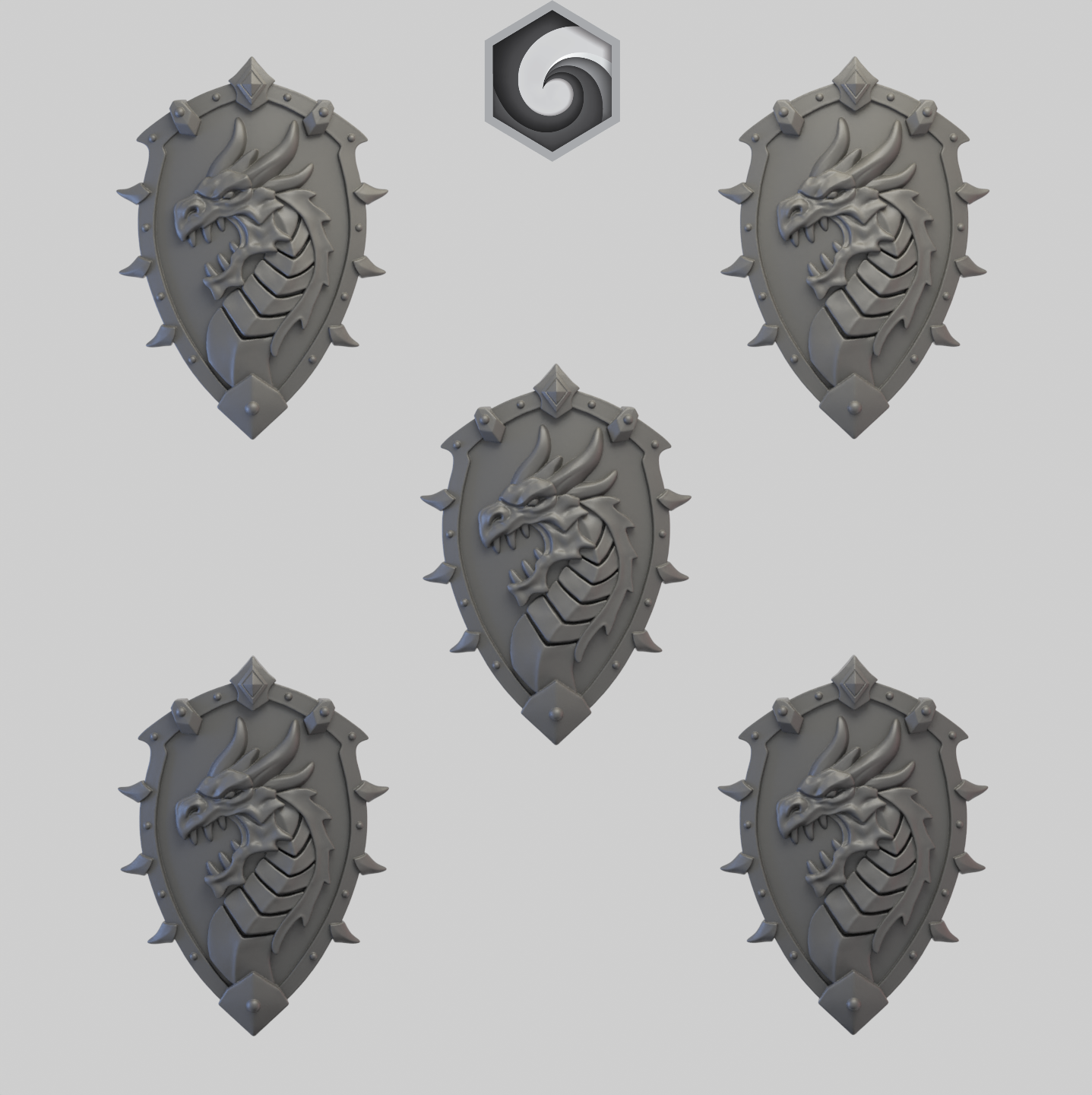 Anvil Warden Shield B x 5 ~ Greytide Studio