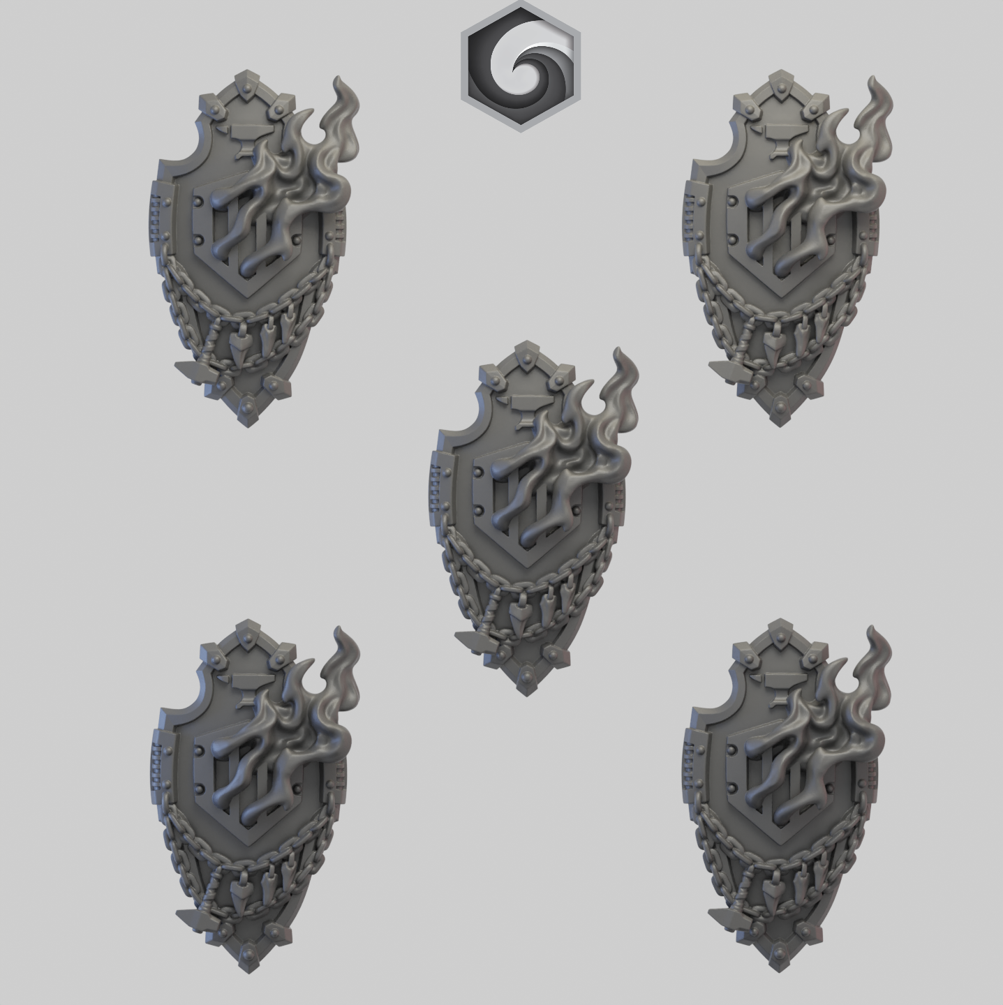 Anvil Warden Shield D x 5 ~ Greytide Studio