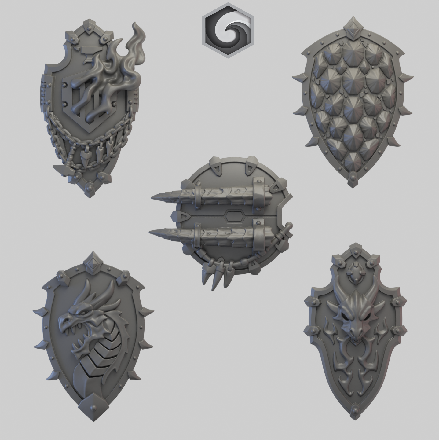 Anvil Warden Mixed Shield x 5 ~ Greytide Studio