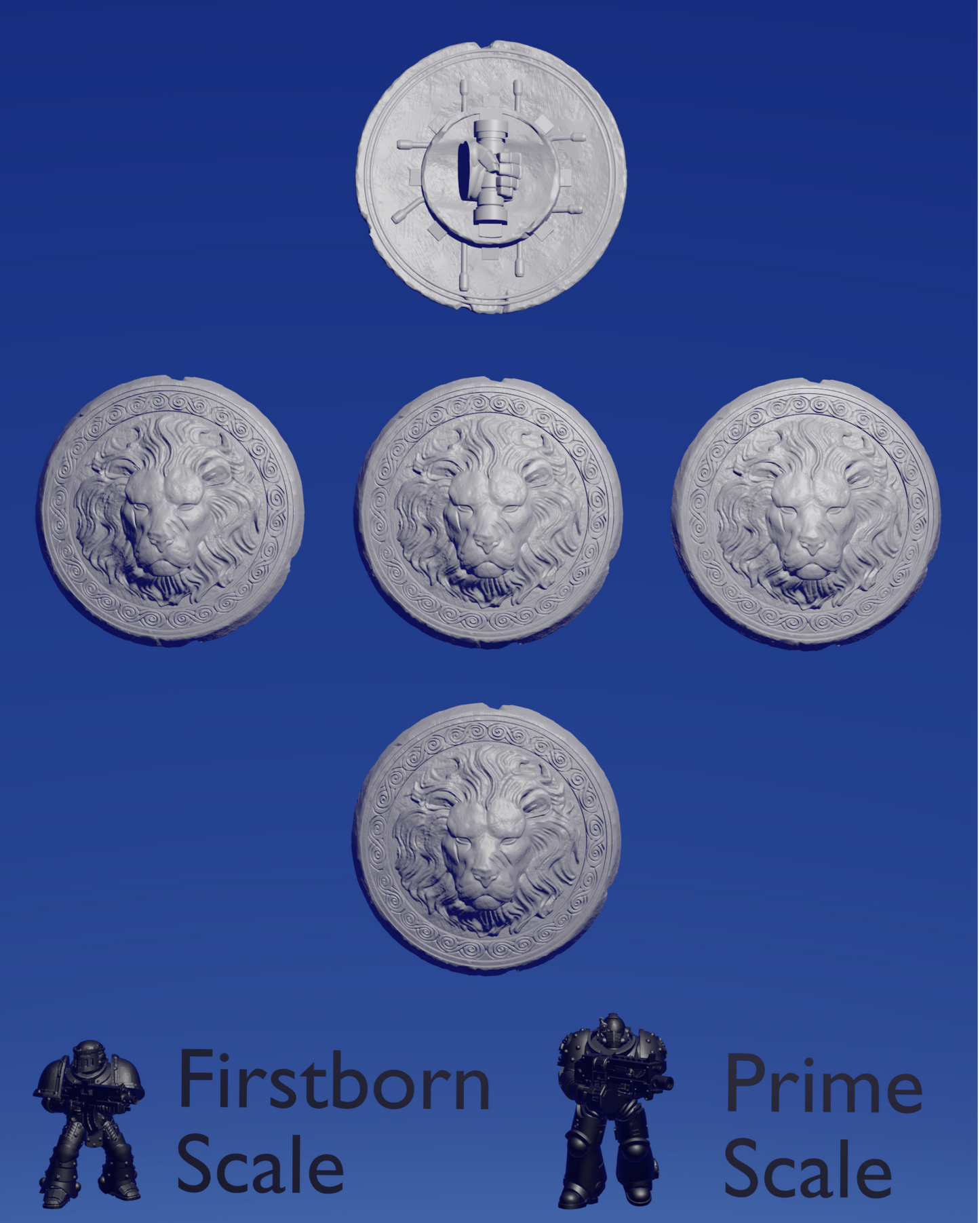 Round Lion Shield x 5 ~ Marta Punkgirl