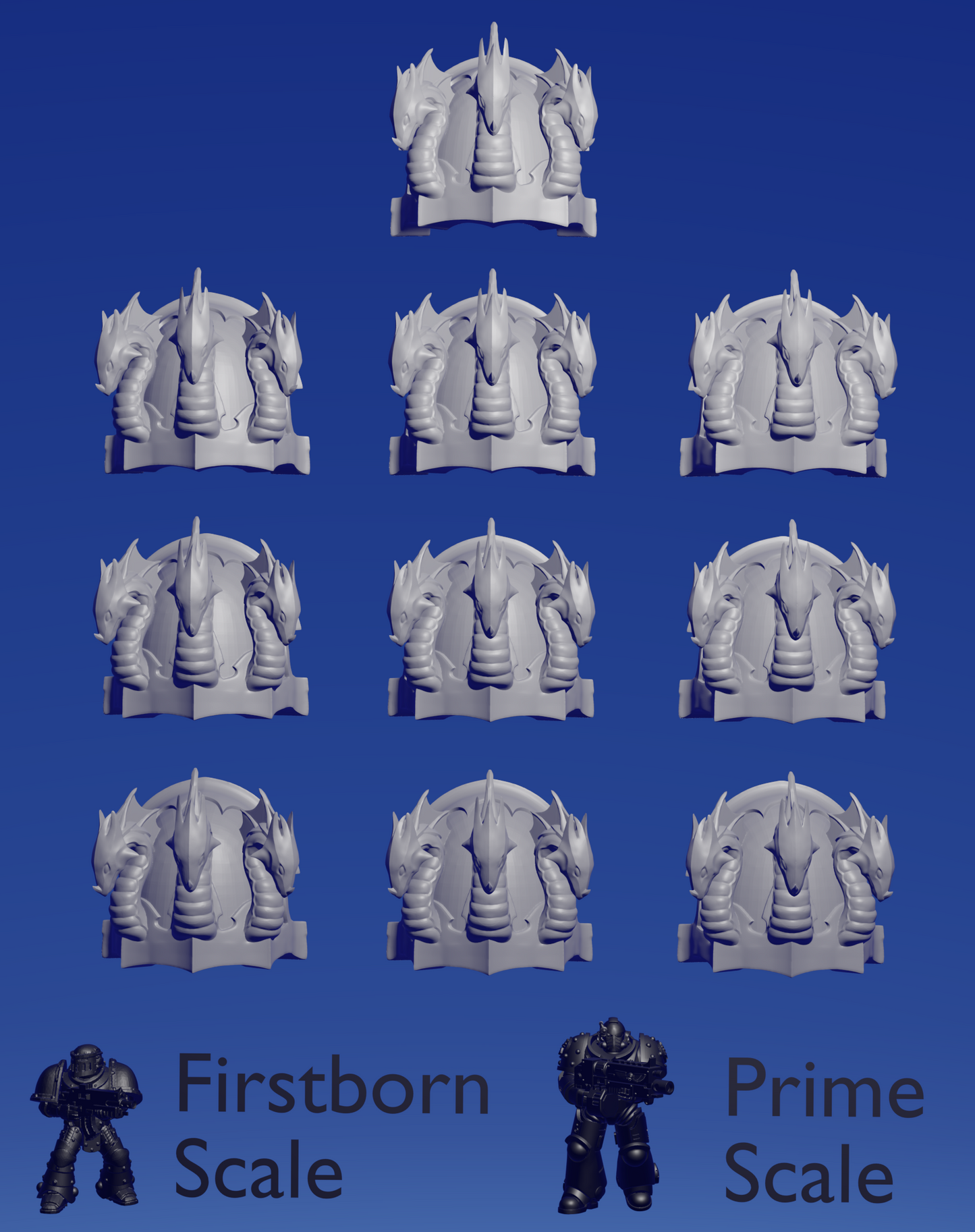 Hydra Warhost Shoulderpad B x 10 ~ Hydra Workshop image 0