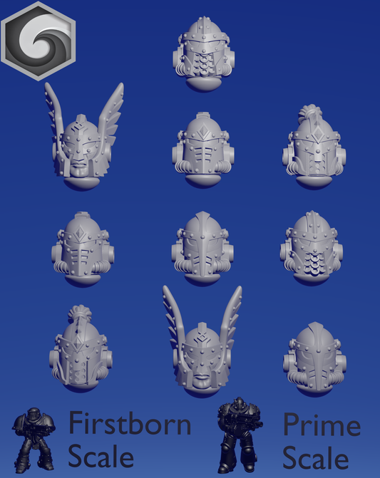 Primal Hound Head Set D x 10 ~  Greytide Studio image 0