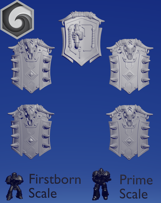 Primal Hound Shield C x 5 ~  Greytide Studio image 0