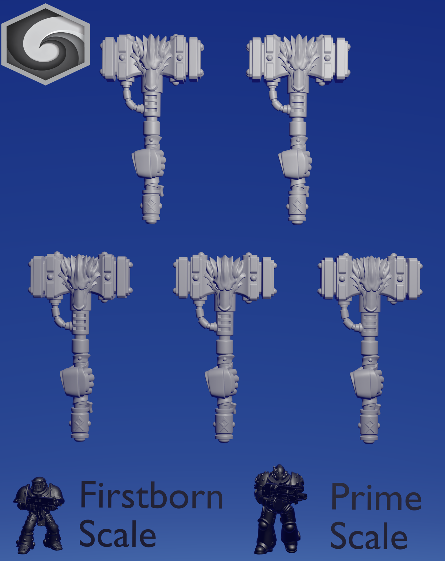 Primal Hound Right Hammer A x 5 ~ Greytide Studio image 0