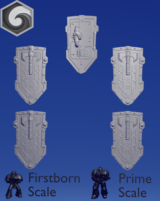 Primal Hound Shield A x 5 ~  Greytide Studio image 0