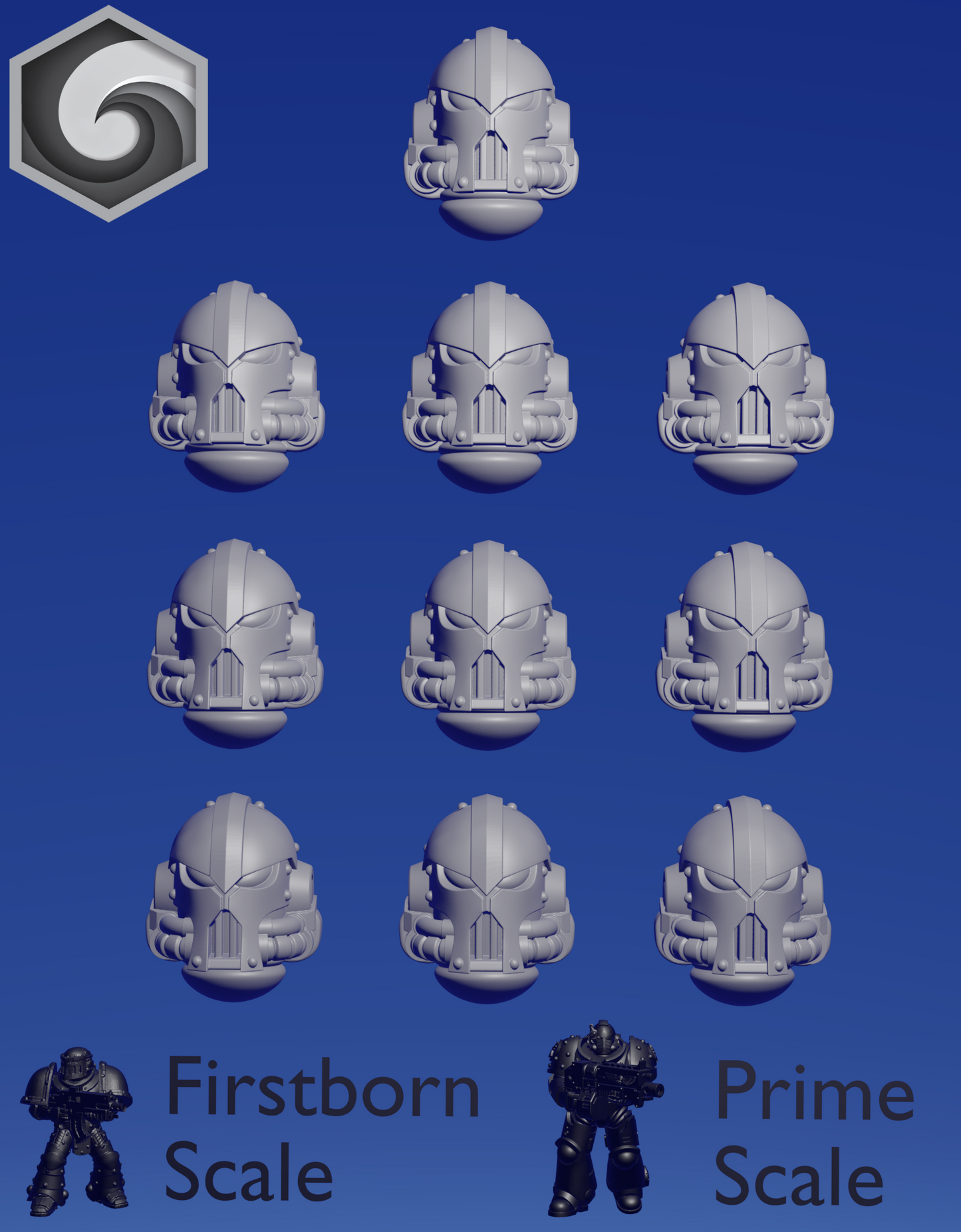 Crimson Lords Helmet F x 10 ~ Greytide Studio image 0