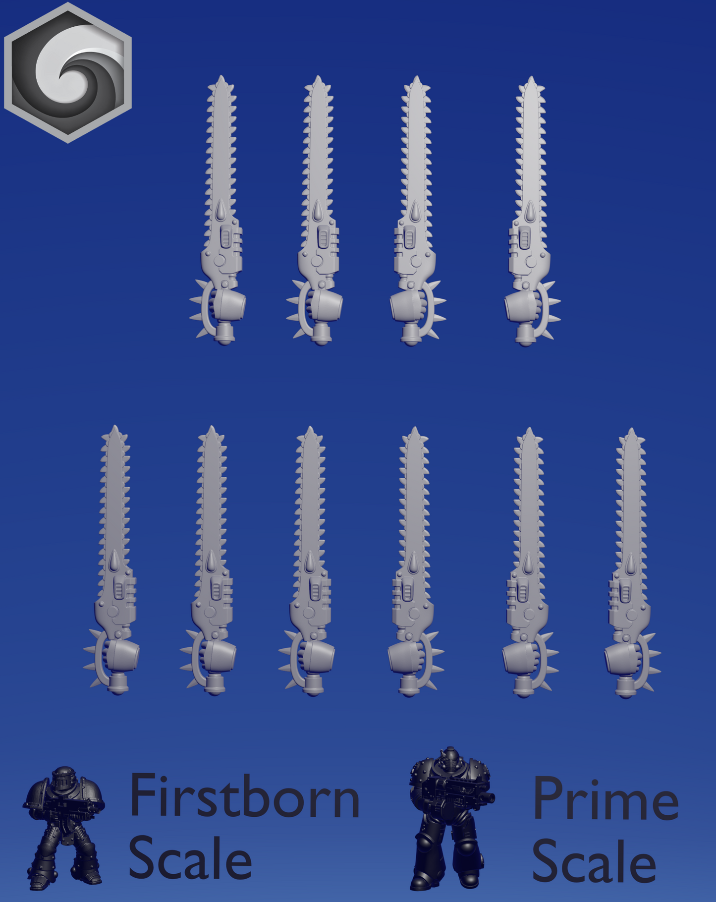 Crimson Lords Chainsword B x 10 ~ Greytide Studio image 1