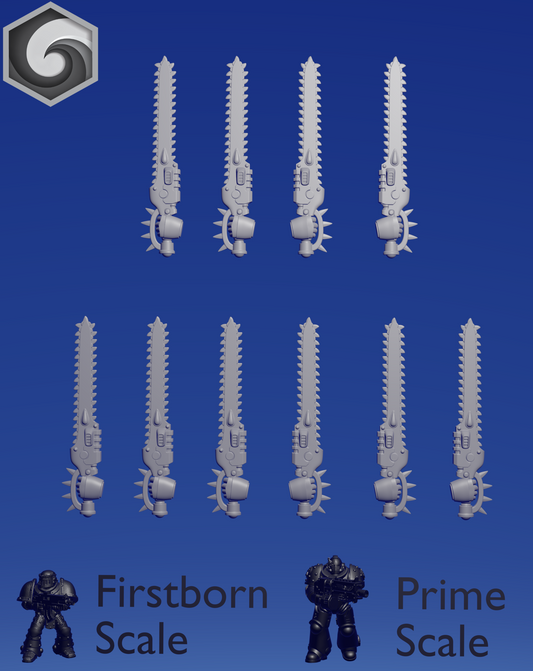 Crimson Lords Chainsword B x 10 ~  Greytide Studio image 1