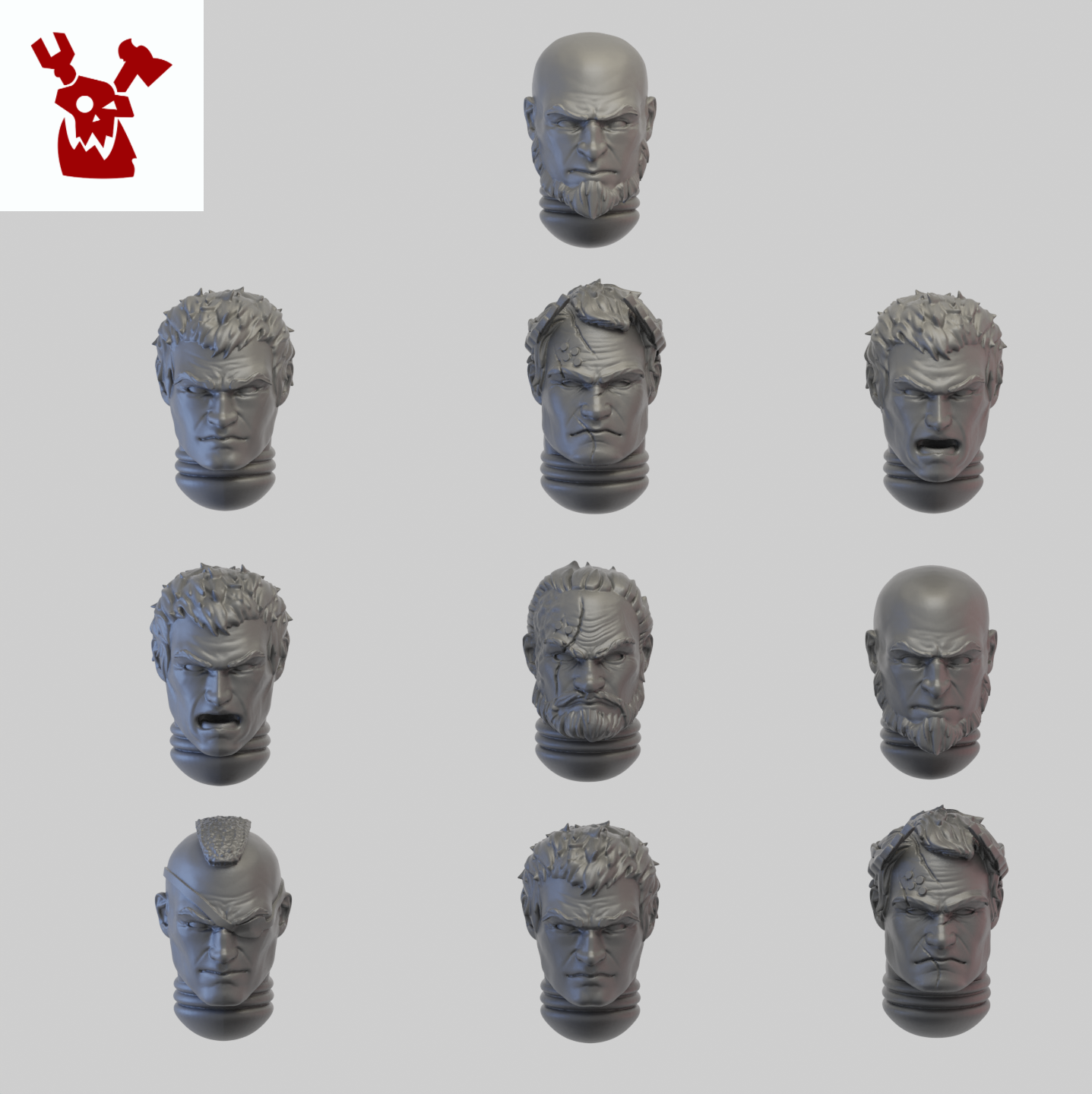 Legio Prima Victrix Bare Head x 10