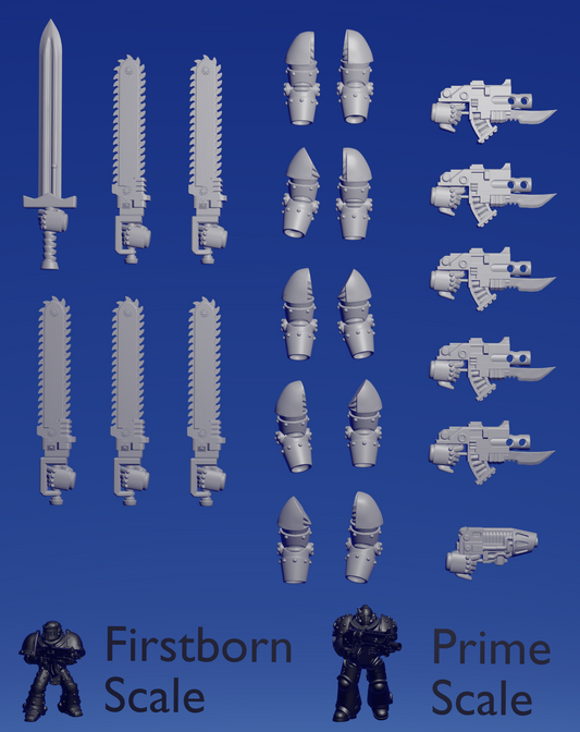 M2 Assault Arms - chainswords ~  Helforged Minis image 0