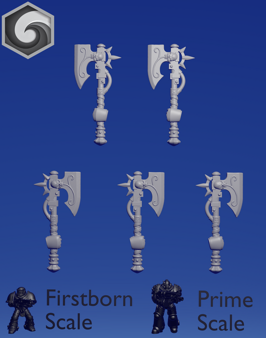 Crimson Lords Power Axe B x 5 ~  Greytide Studio image 0