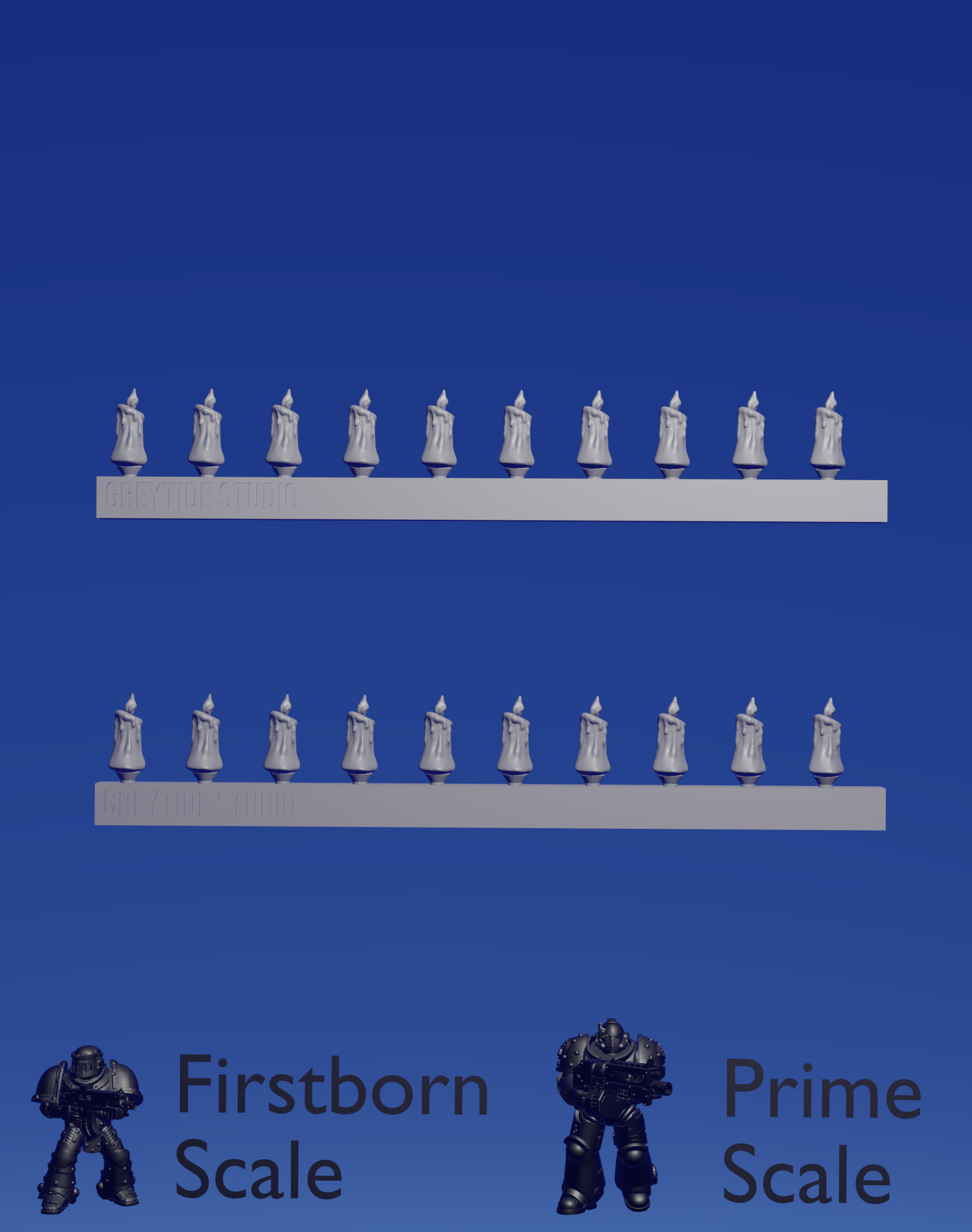Decorative Candles B x 20 ~  Greytide Studio image 0