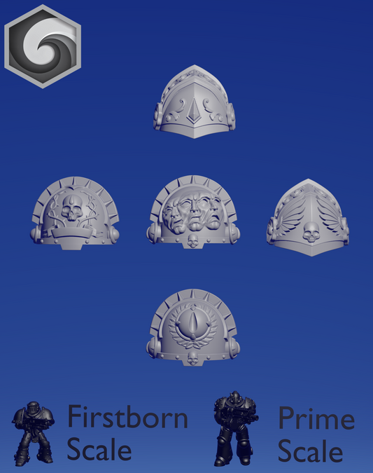 Crimson Lords Heavy Armour Shoulderpad x 5 ~  Greytide Studio image 0