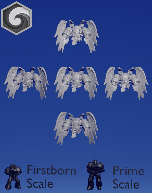 Crimson Lords Winged Jump Pack B x 5 ~  Greytide Studio image 0