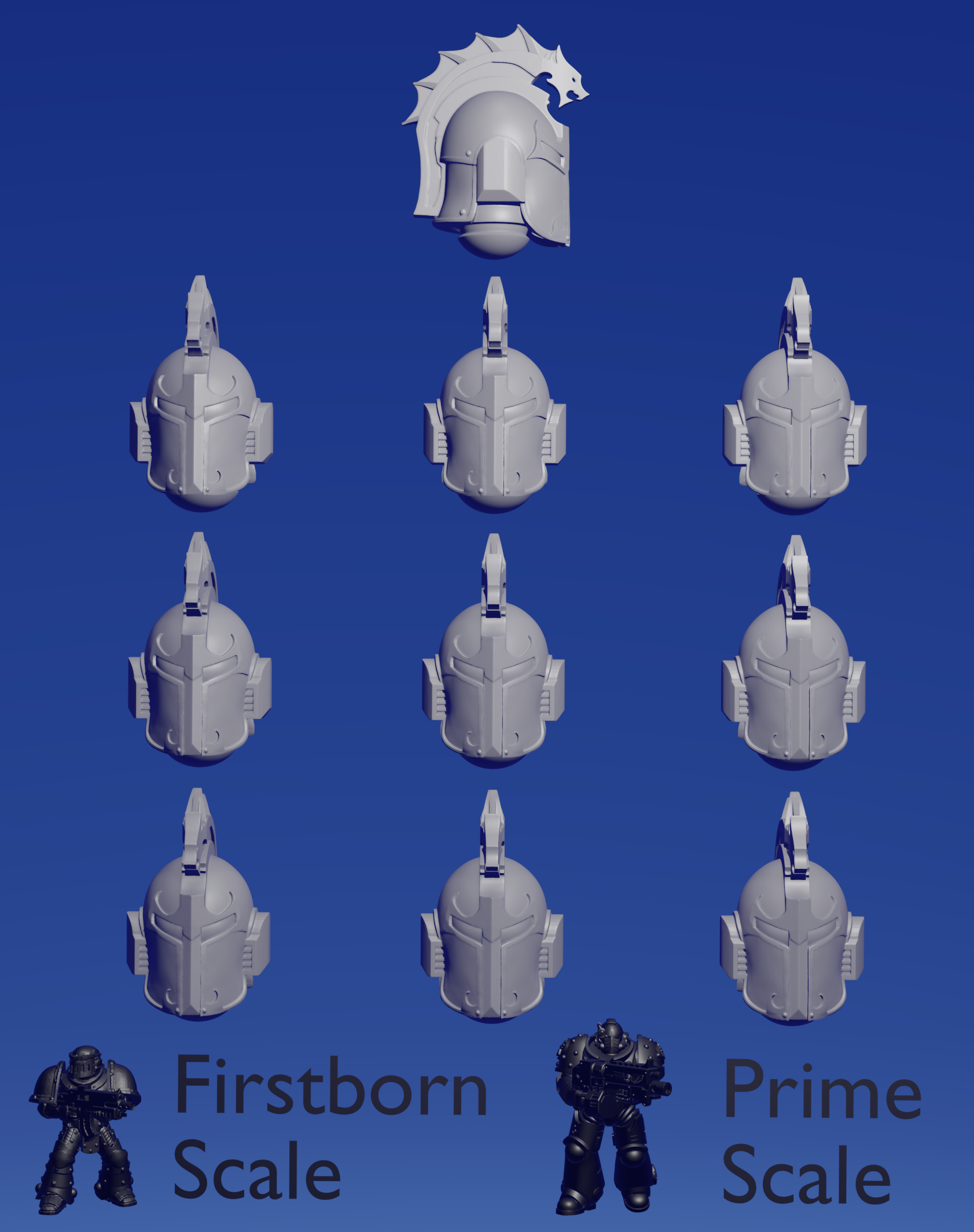 Hydra Warhost Helmet B x 10  ~  Hydra Workshop image 0
