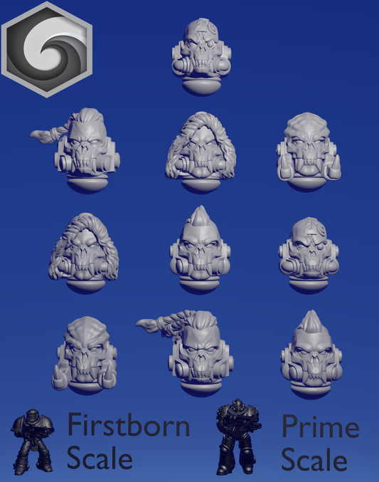 Primal Hound Head Set B x 10 ~  Greytide Studio image 0